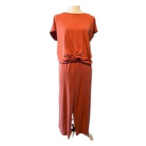 Lou & Gray for Loft 2 piece Rust cropped pant set